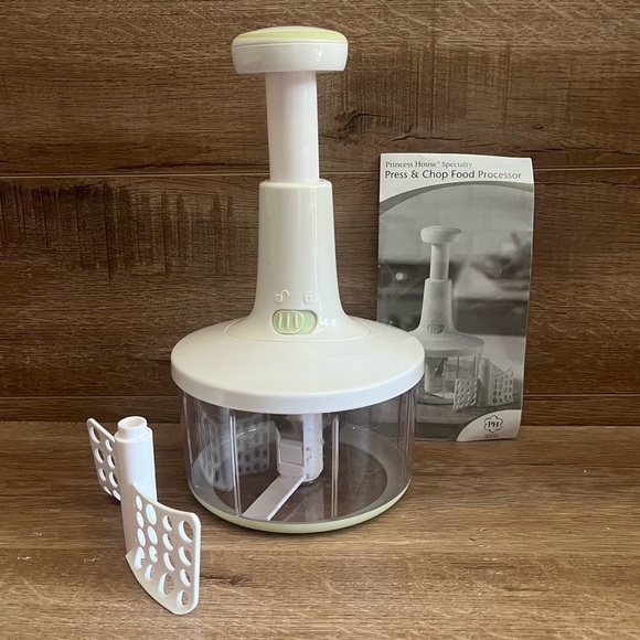 Princess House Specialty Press & Chop Food Processor 345‎ Works Great Complete - Picture 7 of 8